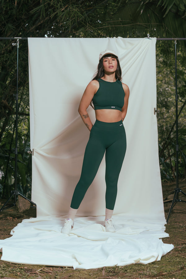 Twill Leggins teal green